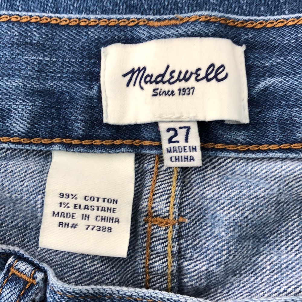 Madewell Denim Straight Leg Jeans, Size 27 - Picture 6 of 7